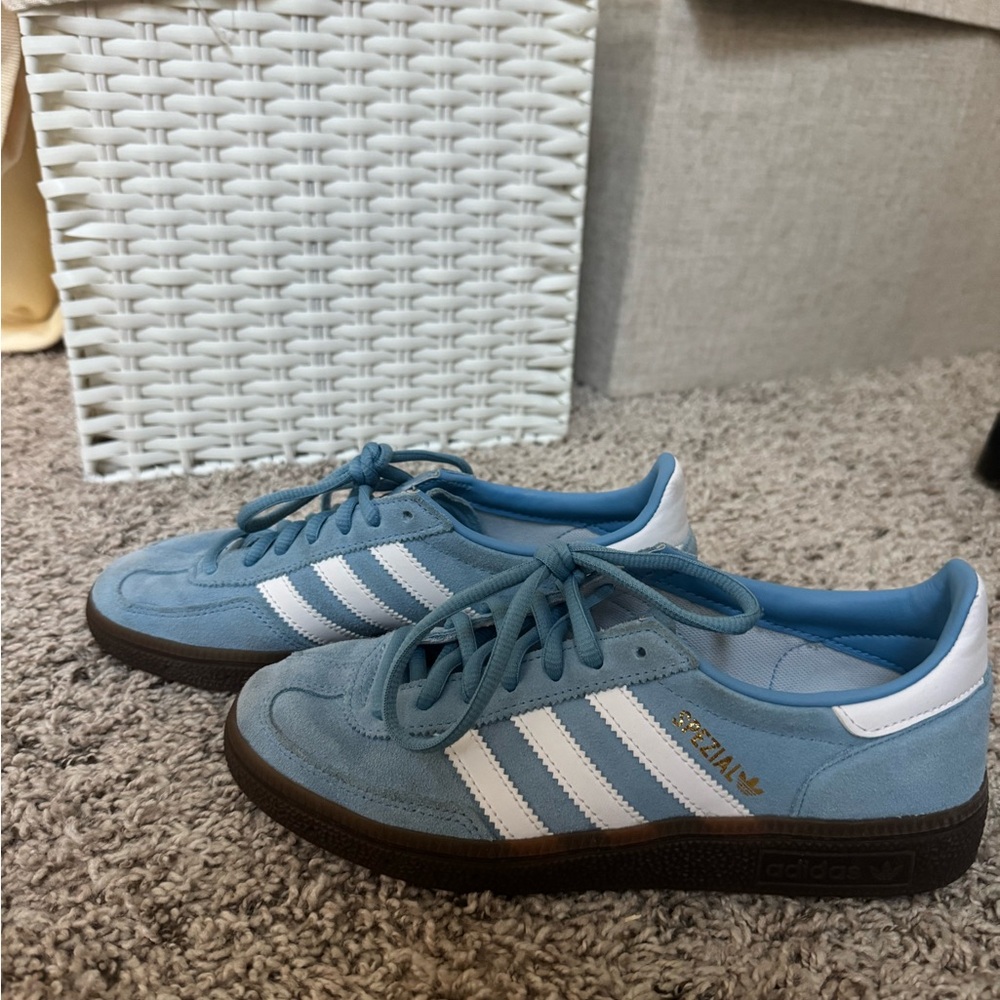Adidas Spezial Blue and White Sneakers